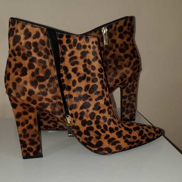 Marc Fisher Leopard Heeled Booties - Picture 4 of 6